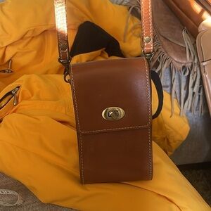 Patricia Nash Heritage Rivella Tan leather crossbody bag